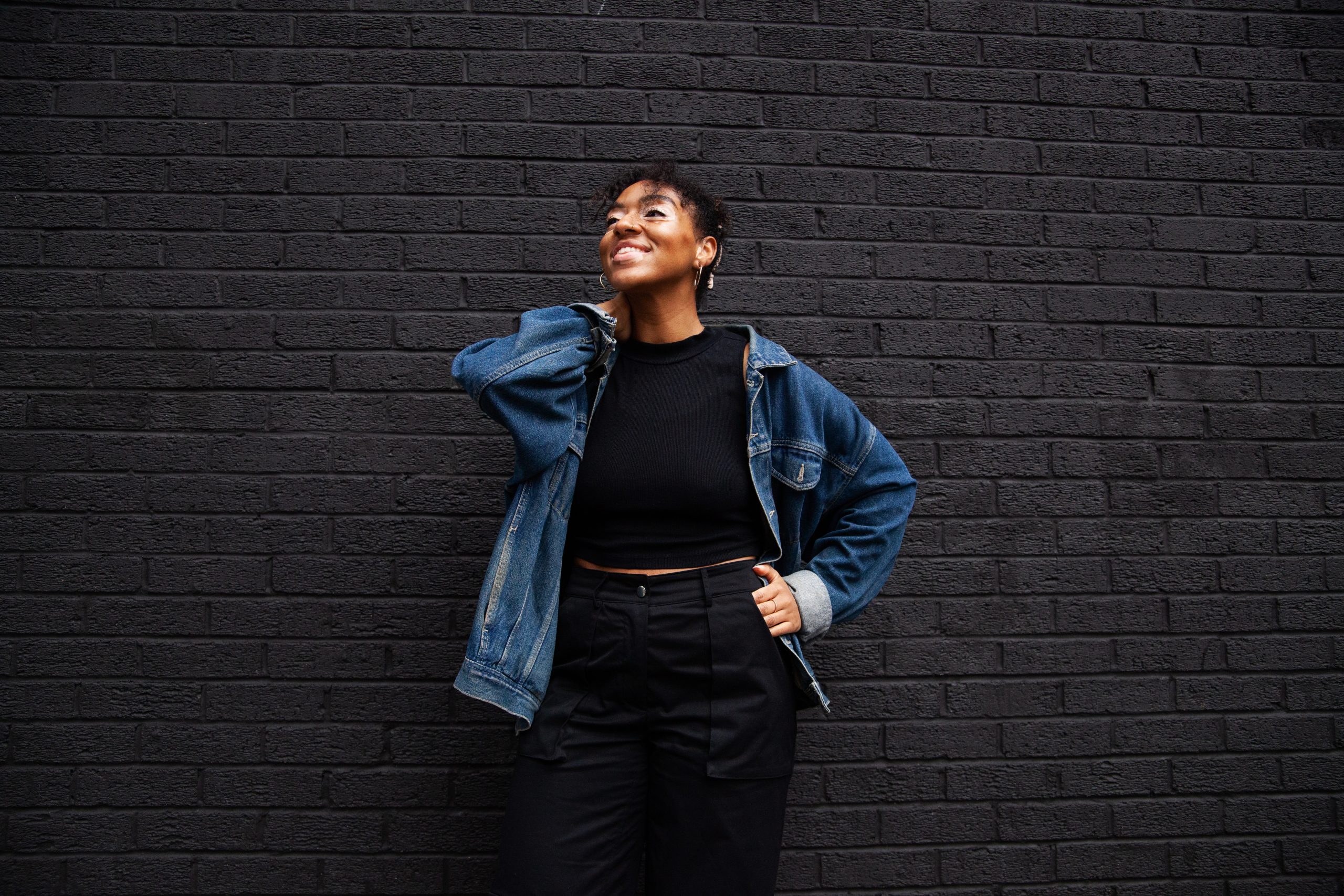 Black person smiling