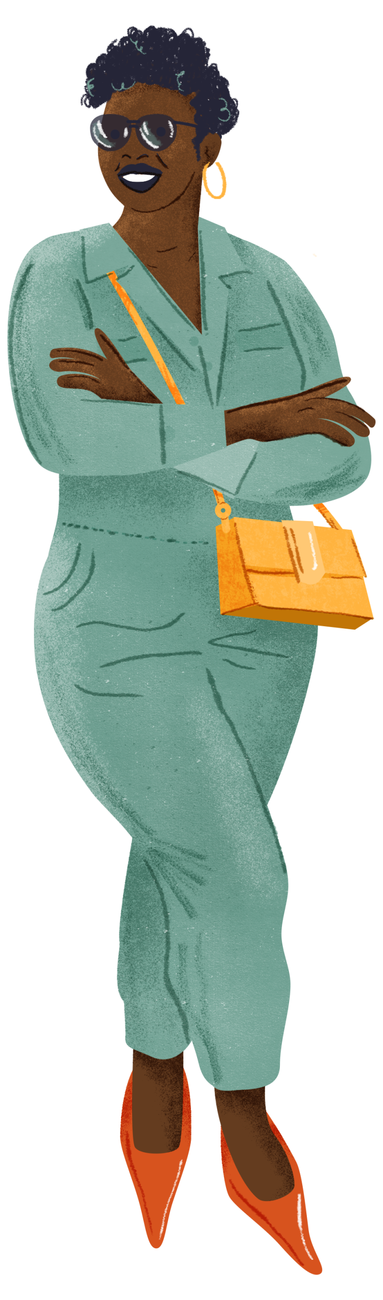 Black person with purse