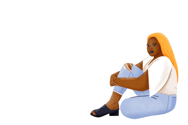 Black person with blonde hair