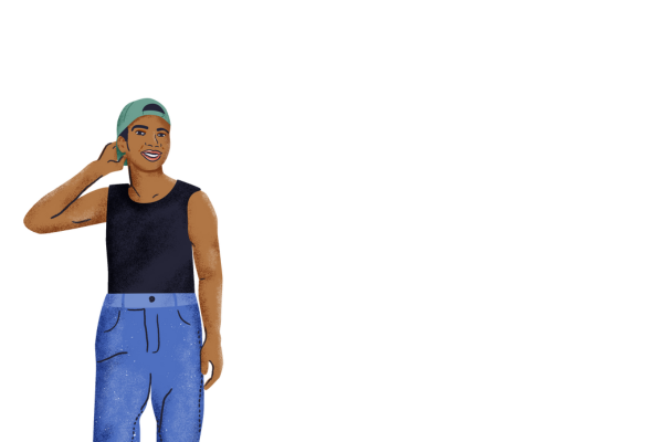Nonbinary Black person graphic