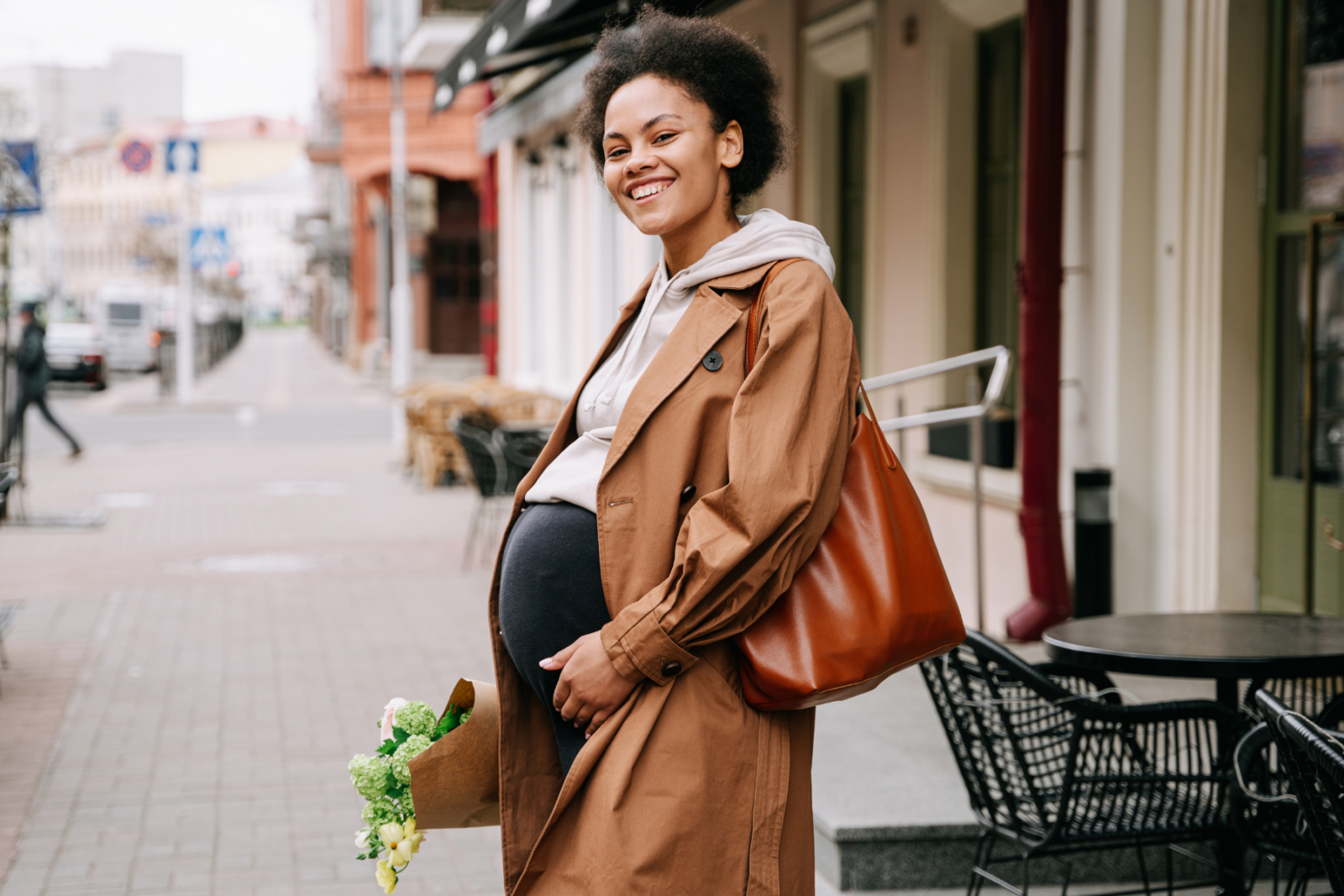Black pregnant person
